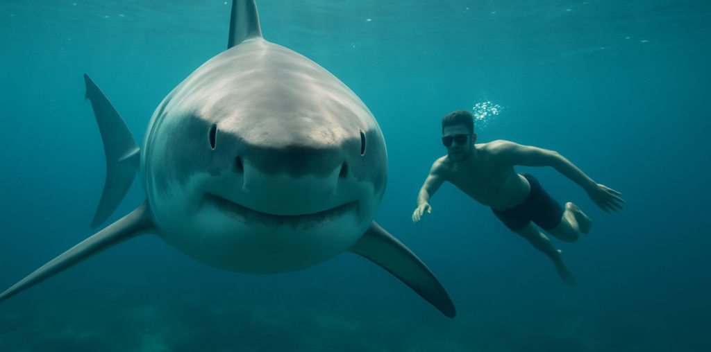 Endurance Swimmer Lewis Pugh to Circle Martha’s Vineyard on Jaws  50th — To Save the Sharks, Not Fear Them image