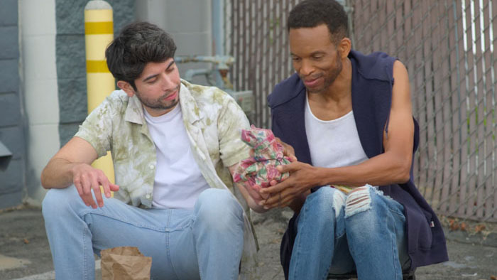 Jesse and Osvaldo share a moment in Judgmental Prick!