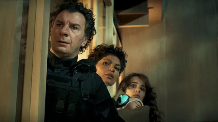 Serge, Mia, and Alice hide in fear during an attack in The Gardener.