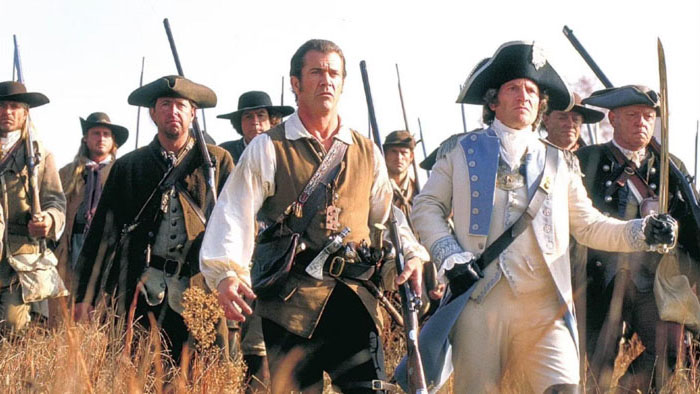 Mel Gibson leads colonial militia in The Patriot