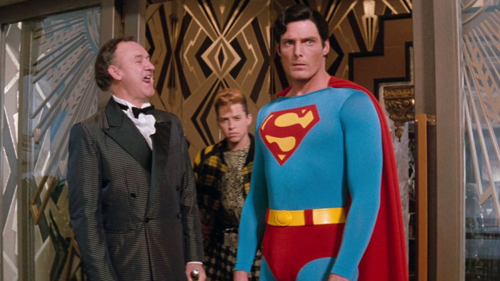 Lex Luthor and Lenny confront Superman in Superman IV: The Quest for Peace.