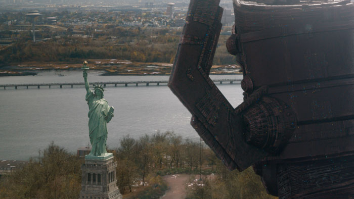 Galactus towers over the Statue of Liberty in The Fantastic Four: First Steps