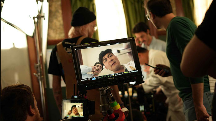 Behind-the-scenes look at Steven He filming Doctor Doctor.