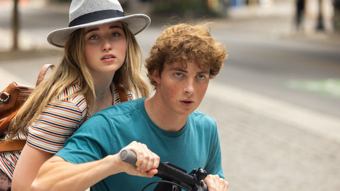 Dot Conner and Alex ride a scooter on their mission to solve the mystery.