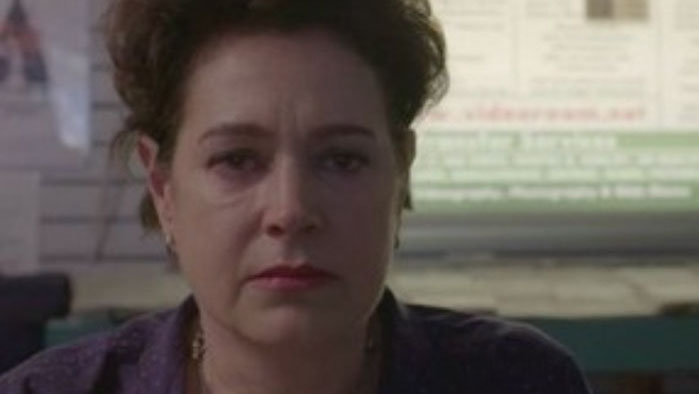 Gail Moody (Sean Young) in a close-up shot from Videola (2025).