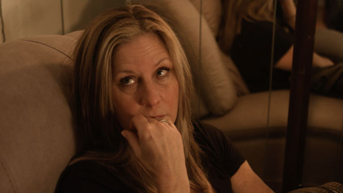Joanna Keylock as Jesse in Buzzkill during a tense family hospital scene