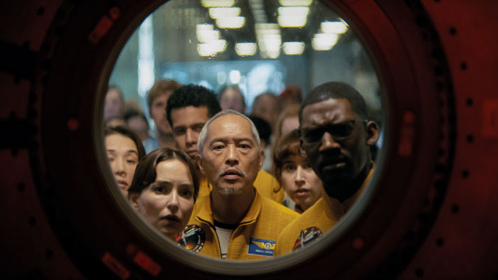 International crew members preparing for the Hail Mary mission in Project Hail Mary.