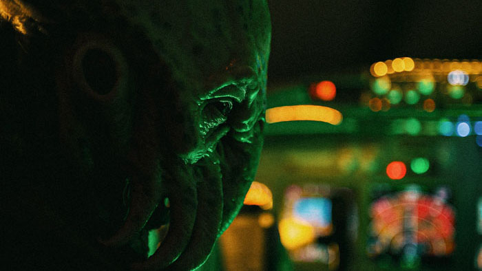 Alien bounty hunter in Stargazers.