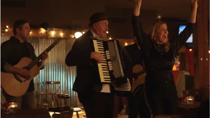 Musicians perform in a scene from Foreign Tongue.