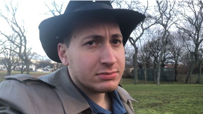 "Wild Goose" Billy Stranton (Peter Devita) stares down his opponent in a close-up from The Slickest Gunslinger.