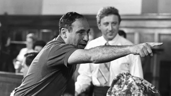 Mel Brooks directing Gene Wilder in Mel Brooks: The 99 Year Old Man! HBO documentary.