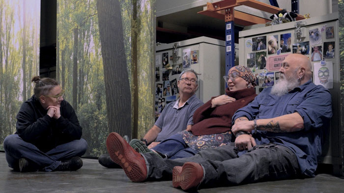 Return Home staff and subjects sit together in The Life We Leave, JJ Gerber's documentary on human composting.